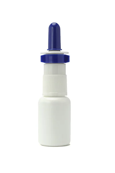Spray do nosa w butelce z tworzywa sztucznego — Zdjęcie stockowe