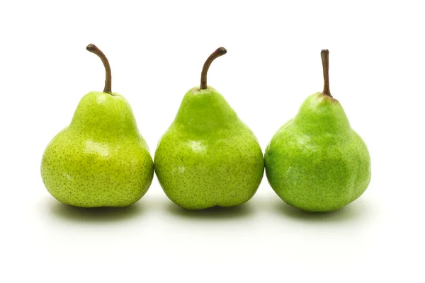 Три зелений груші — стокове фото