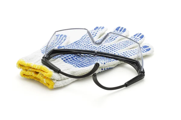 stock image Safety goggles and cotton gloves