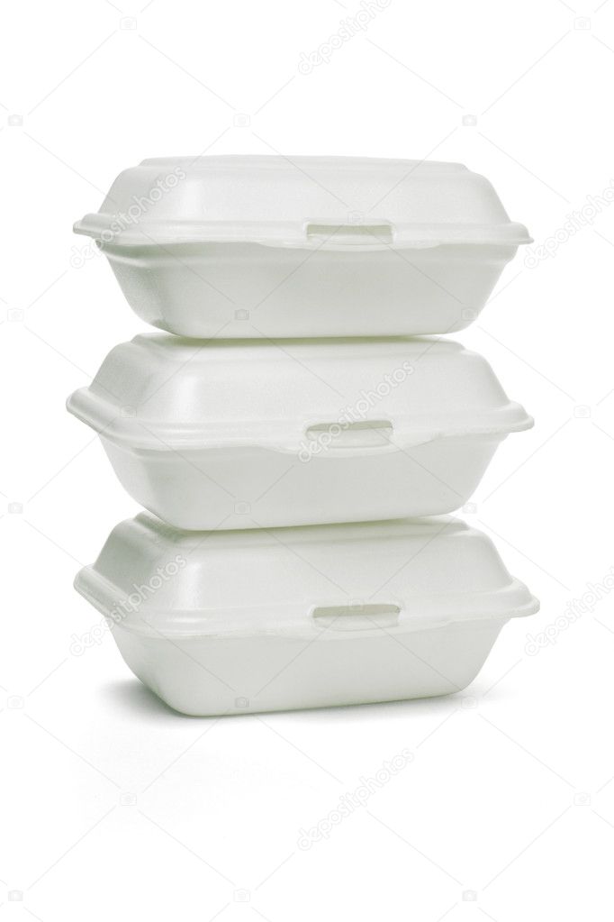 Styrofoam takeaway boxes