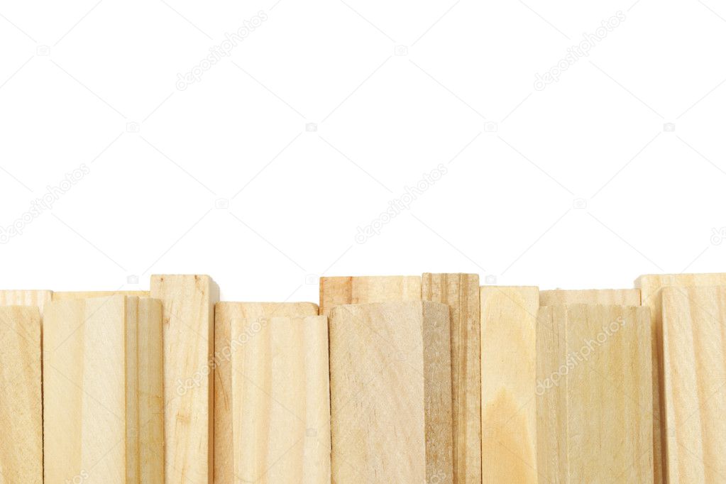 Wooden blocks border