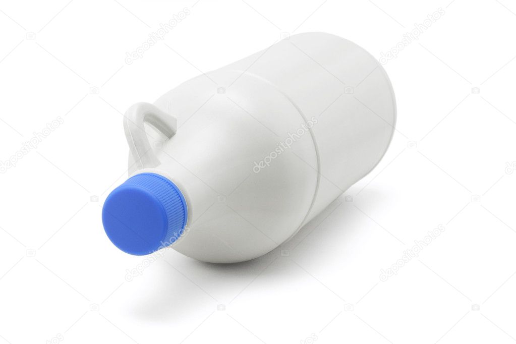 Plastic bottle of household detergent