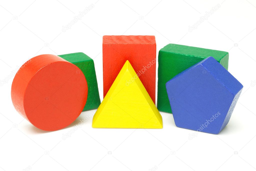 Wooden geometric blocks