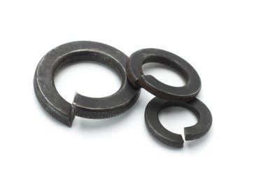 Three used metal washers clipart