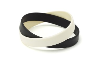 Black and white wrist bands clipart