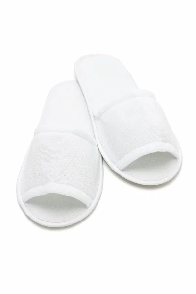 White casual home slippers — Stock Photo, Image
