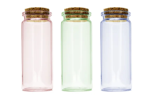 Hoge kleur glazen containers — Stockfoto