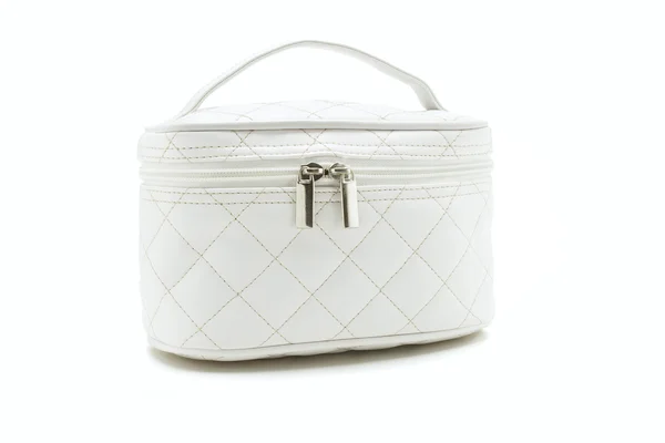 Beyaz güzellik çanta — Stok fotoğraf
