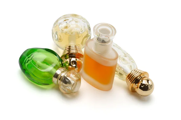 Cam şişelerde parfüm — Stok fotoğraf