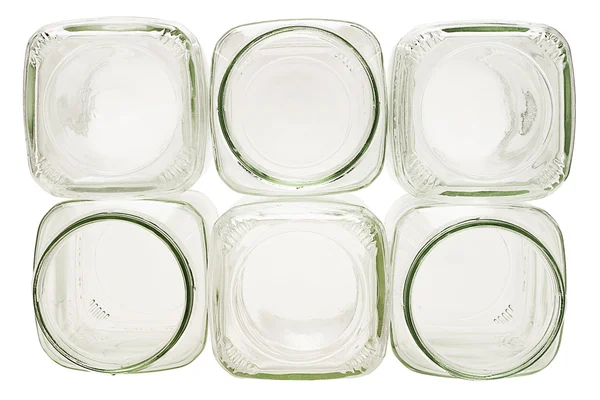 Stack of empty glass containers — Stock Photo, Image