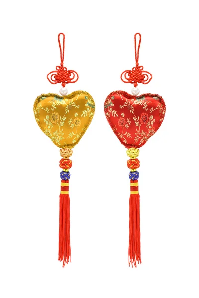 Chinese hart vorm ornamenten — Stockfoto