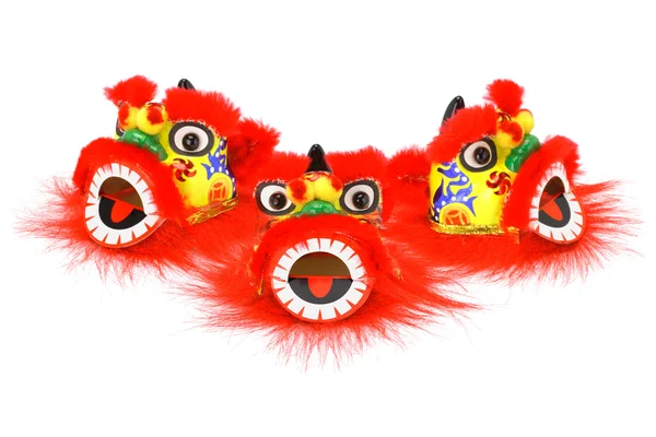 中国の旧正月ライオン ヘッド装飾 — ストック写真