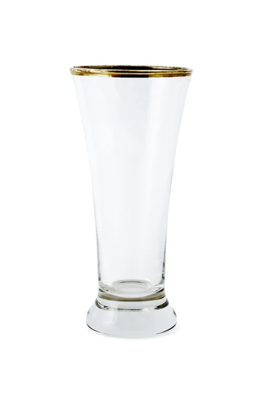 Tomma glas mugg på vit bakgrund — Stockfoto