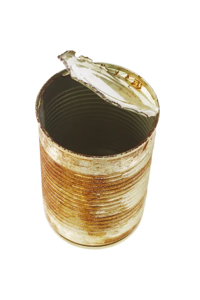 Open rusty tin can — Stock Photo, Image