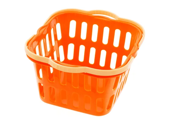 オレンジ色のプラスチック製のバスケット — ストック写真