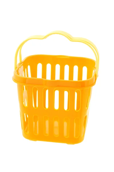 黄色塑料篮 — 图库照片
