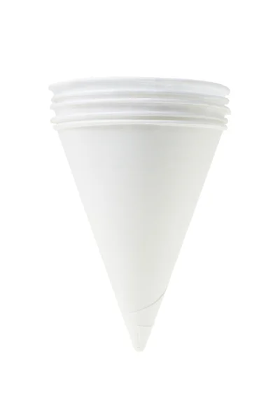 Forme de cône gobelets en papier jetables — Photo