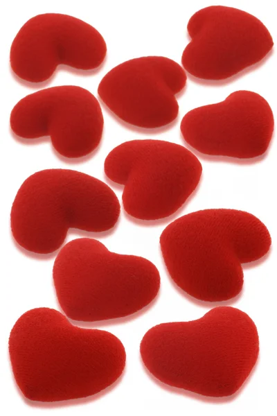 Κόκκινο αγάπη καρδιές φόντο — Φωτογραφία Αρχείου