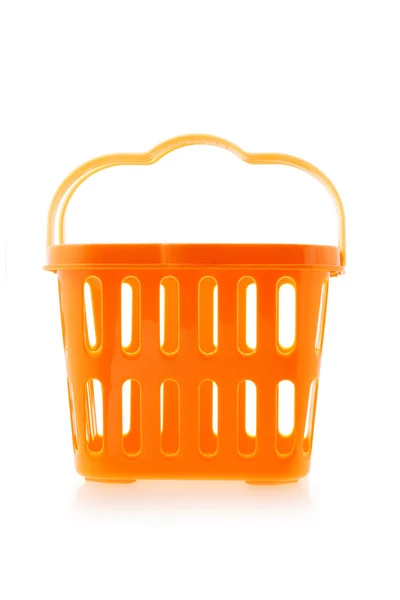 Cesto di plastica arancione — Foto Stock