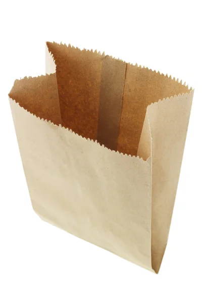 Boş kahverengi kağıt torba — Stok fotoğraf
