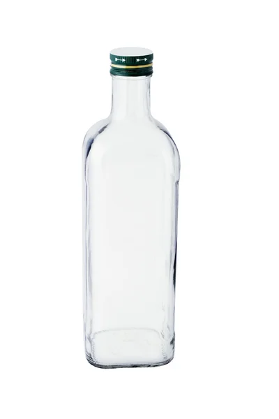 Ψηλό ποτήρι άδειο μπουκάλι — Φωτογραφία Αρχείου
