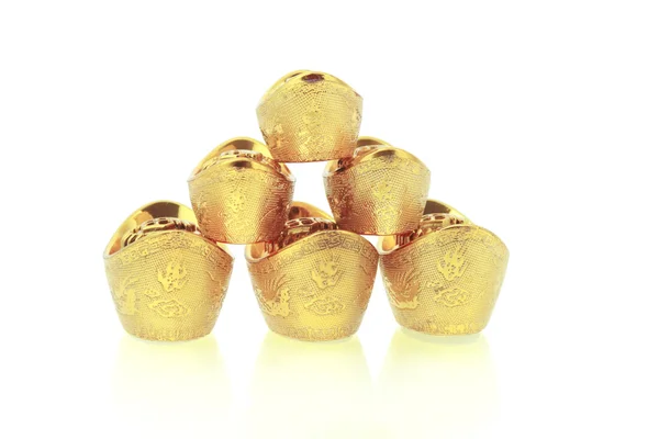 Lingotes de ouro chinês — Fotografia de Stock