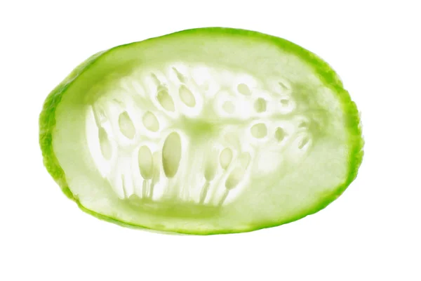 Thin slice of cucumber — Stock Photo, Image