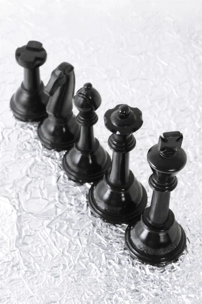 검은 체스 말 — 스톡 사진