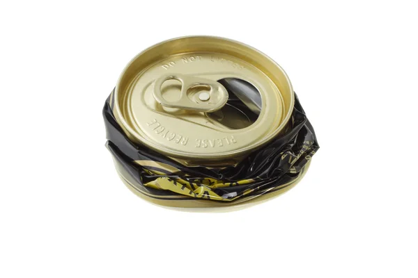 Crushed disposable can — Stock Photo, Image