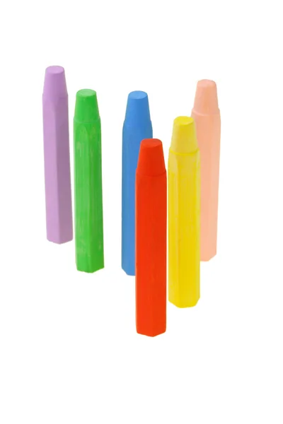 Multicolor oil pastel crayons — Stock Photo, Image