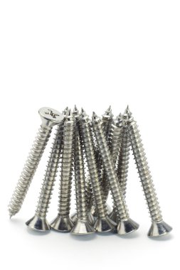 Screws standing vertically clipart