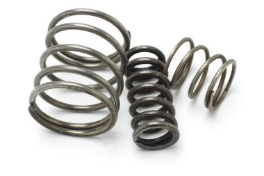 Three old metal springs clipart