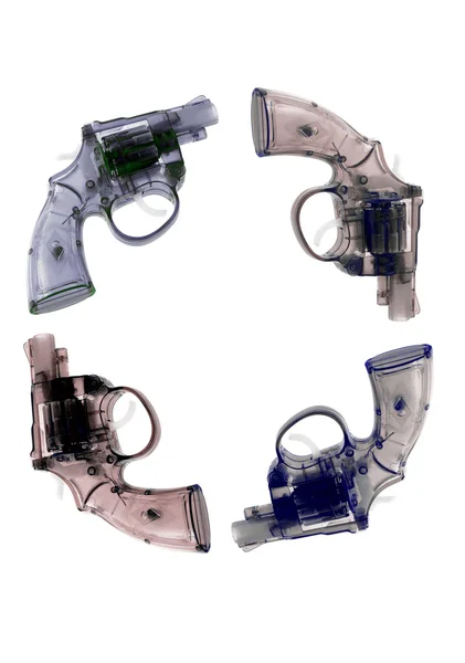 Pistolety-zabawki z tworzyw sztucznych — Zdjęcie stockowe