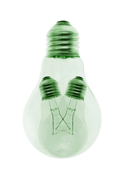 Daha büyük bir içine Mini tungsten Işık Ampüller — Stok fotoğraf