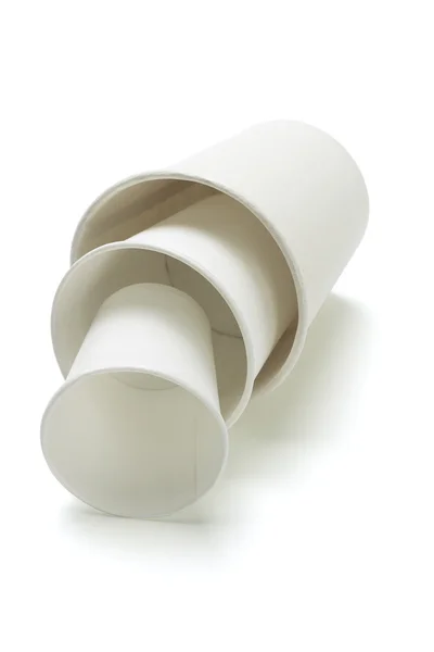Утилизационные бумажные стаканчики — стоковое фото