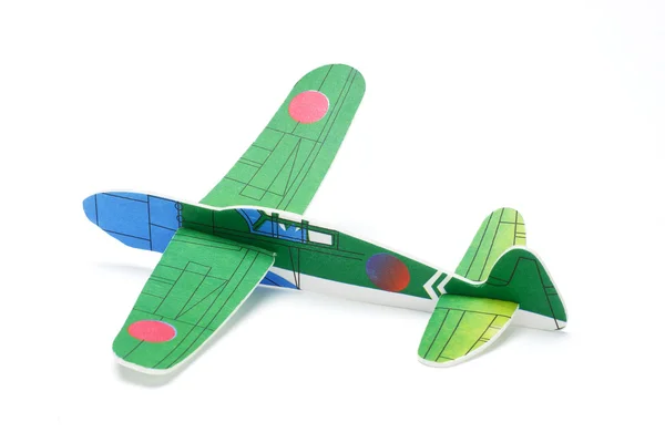 Avião de brinquedo de isopor — Fotografia de Stock
