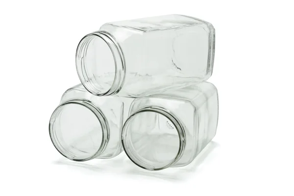 Three glass jars — Stock Photo, Image