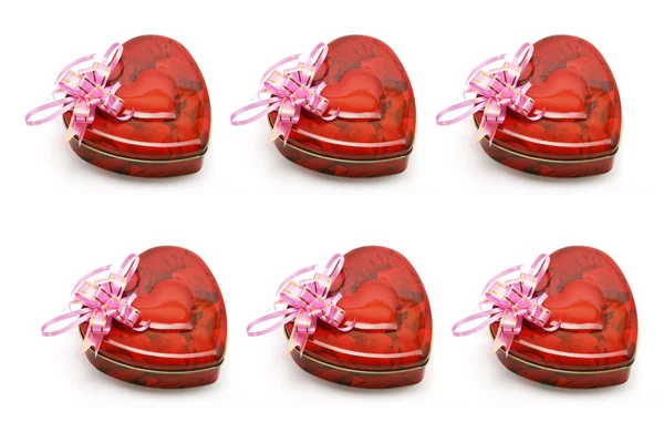 Heart shaped gift boxes — Stock Photo, Image