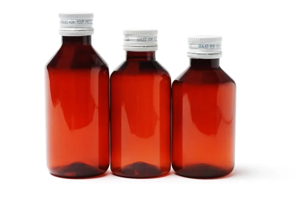 Three sealed medicine bottles — Zdjęcie stockowe