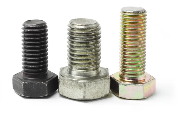 Three used bolts — Stock Photo, Image