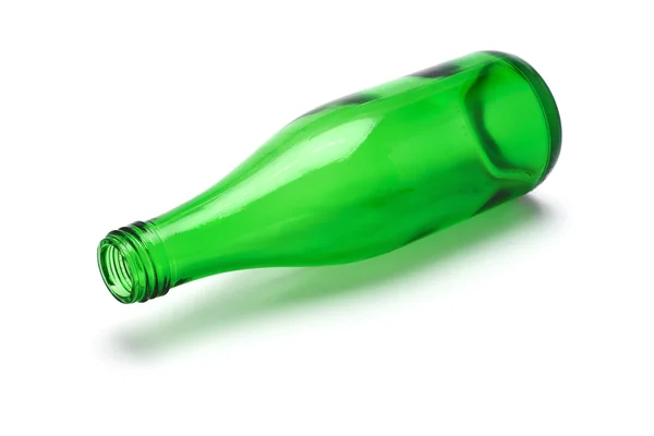 Пустой зелёный флакон — стоковое фото