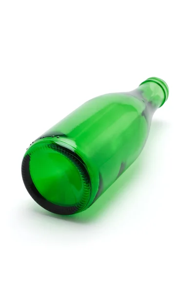 绿色玻璃奶瓶 — 图库照片