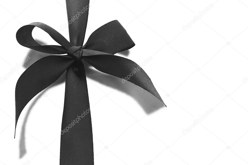 Black bow ribbon