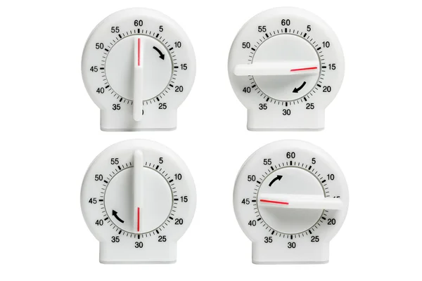 Four kitchen timers — Stock Photo, Image