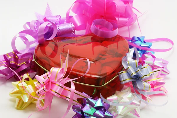 Szív alakú ajándékdoboz — Stock Fotó