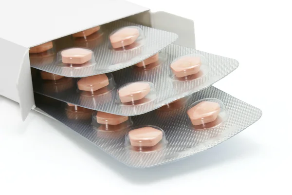 Anti cardiovascular disease medication in blister pack — Stock Photo, Image