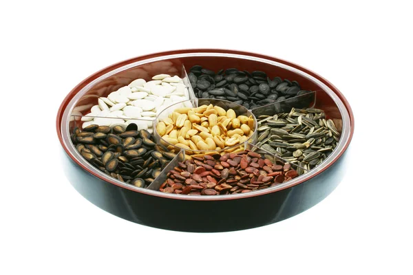 stock image Chinese New Year snacks - assorted seeds and nuts