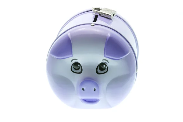 Piggy bank with padlock — Stock Photo, Image