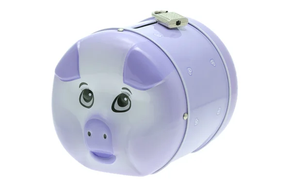 Банк свиней с замком — стоковое фото