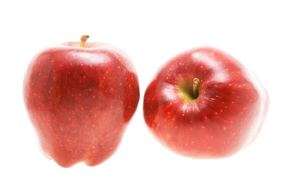 Дві червоні яблука — стокове фото